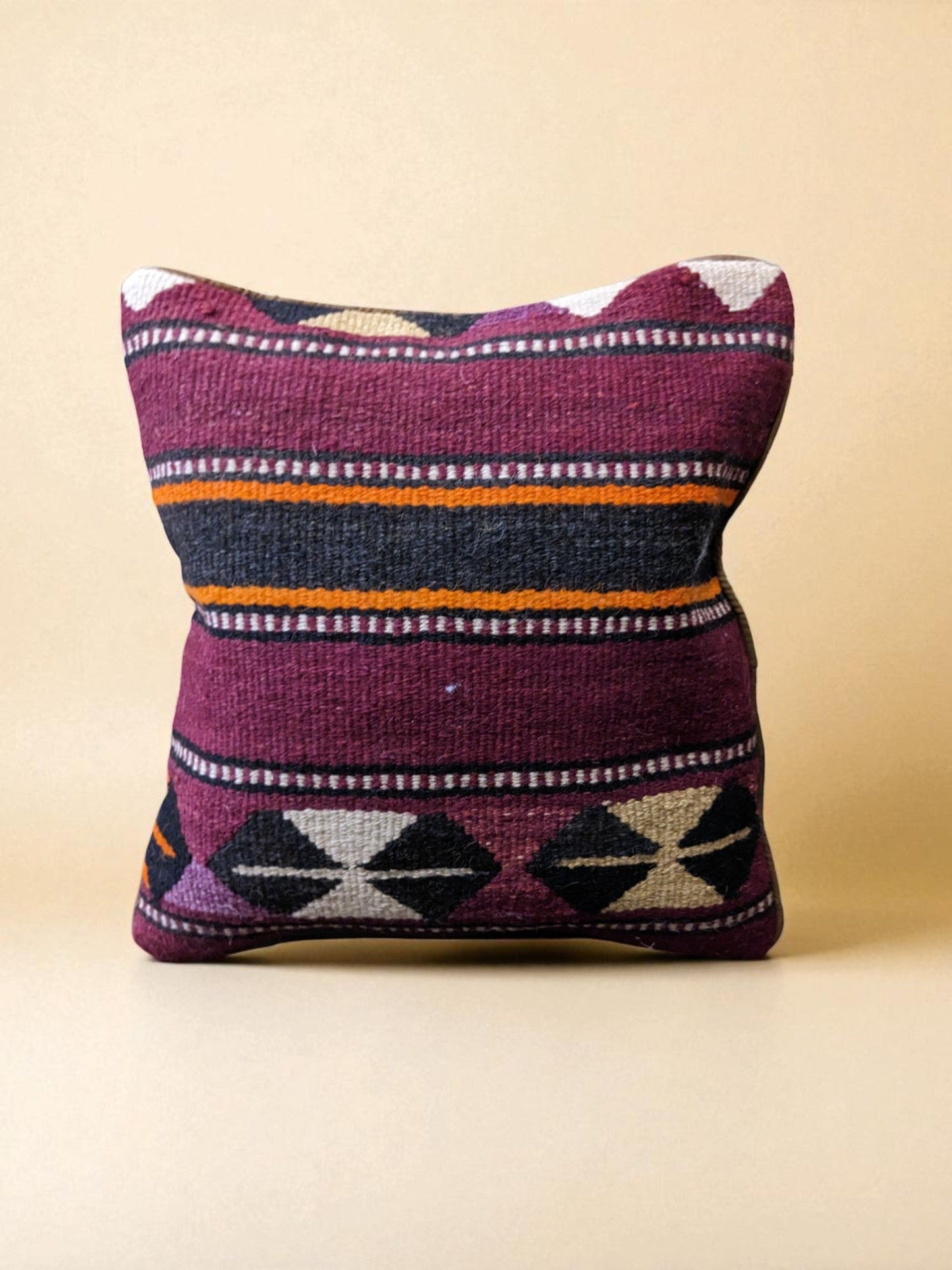 Turkish Kilim Vintage Cushion Cover - 42 x 40 cm