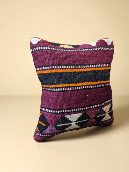 Turkish Kilim Vintage Cushion Cover - 42 x 40 cm