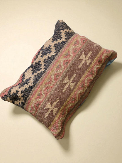 Turkish Kilim Vintage Cushion Cover - 56 x 40 cm