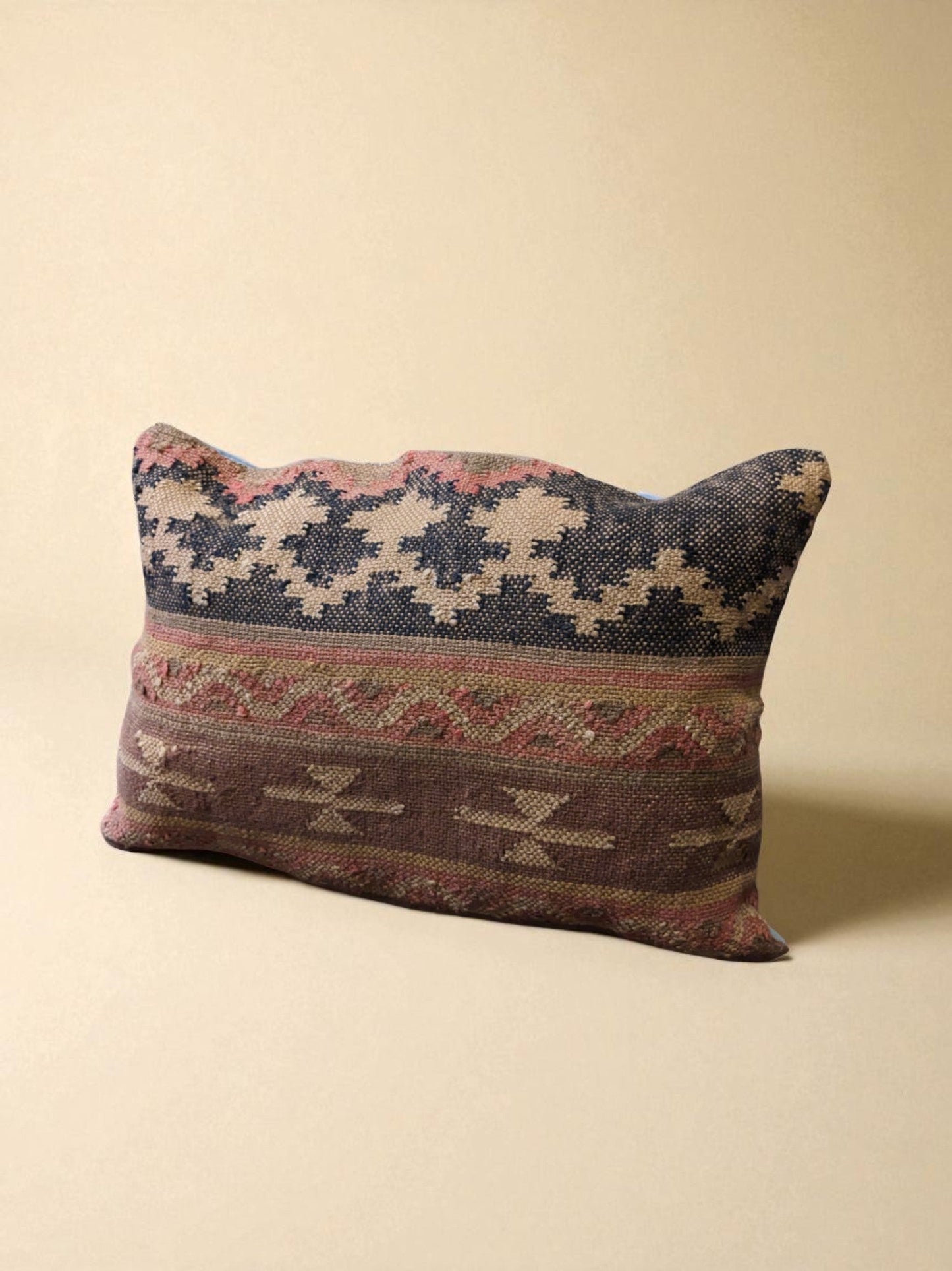 Turkish Kilim Vintage Cushion Cover - 56 x 40 cm