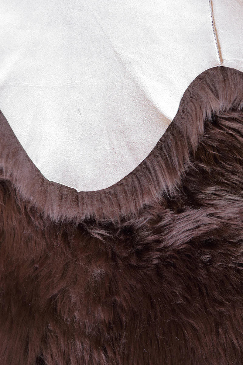 Natural Premium New Zealand Sheepskin Rug & Throw, Double, W65 x L180 cm, Chocolate