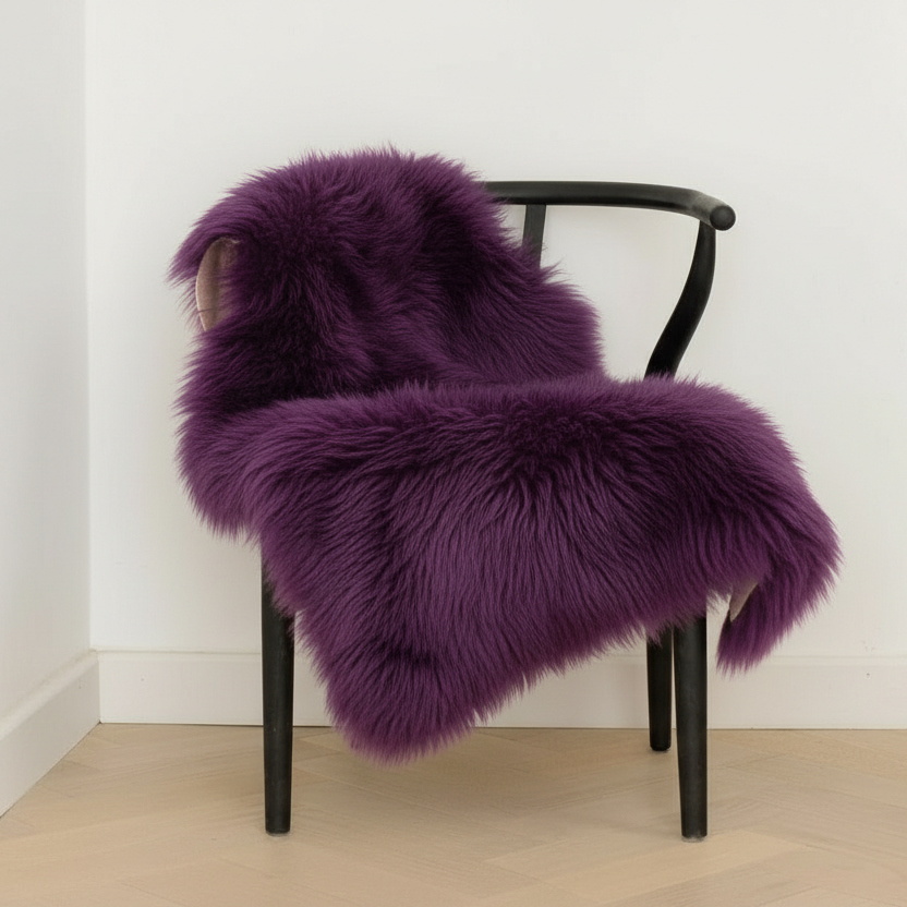 Natural Premium New Zealand Sheepskin Rug & Throw, Single, X-Large (9 Colours)