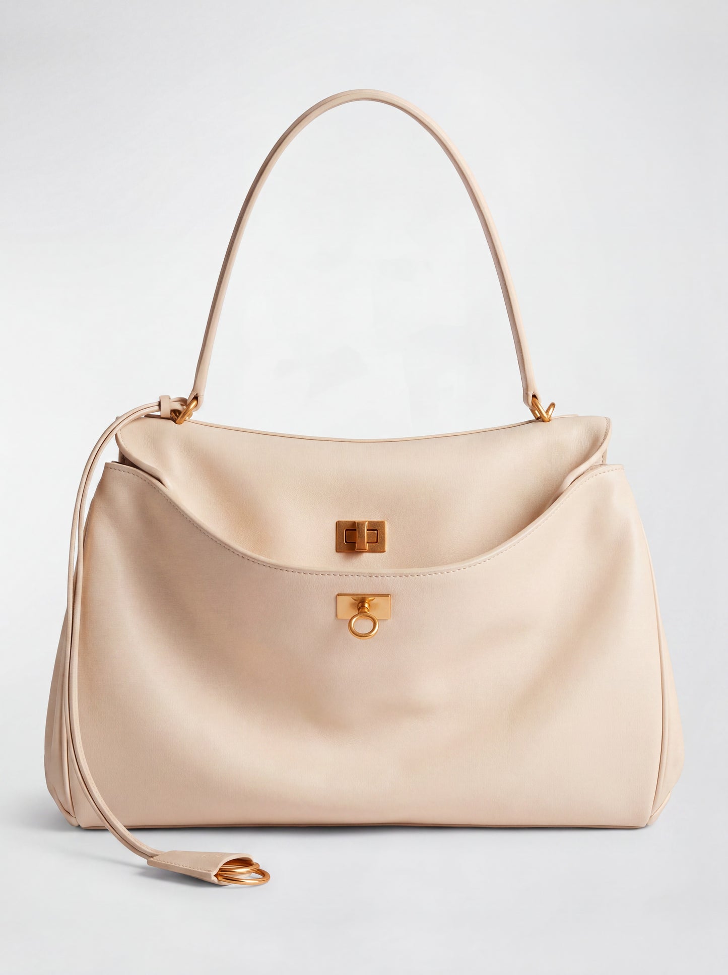 Vivienne Leather Shoulder Bag by Clemés in Cream