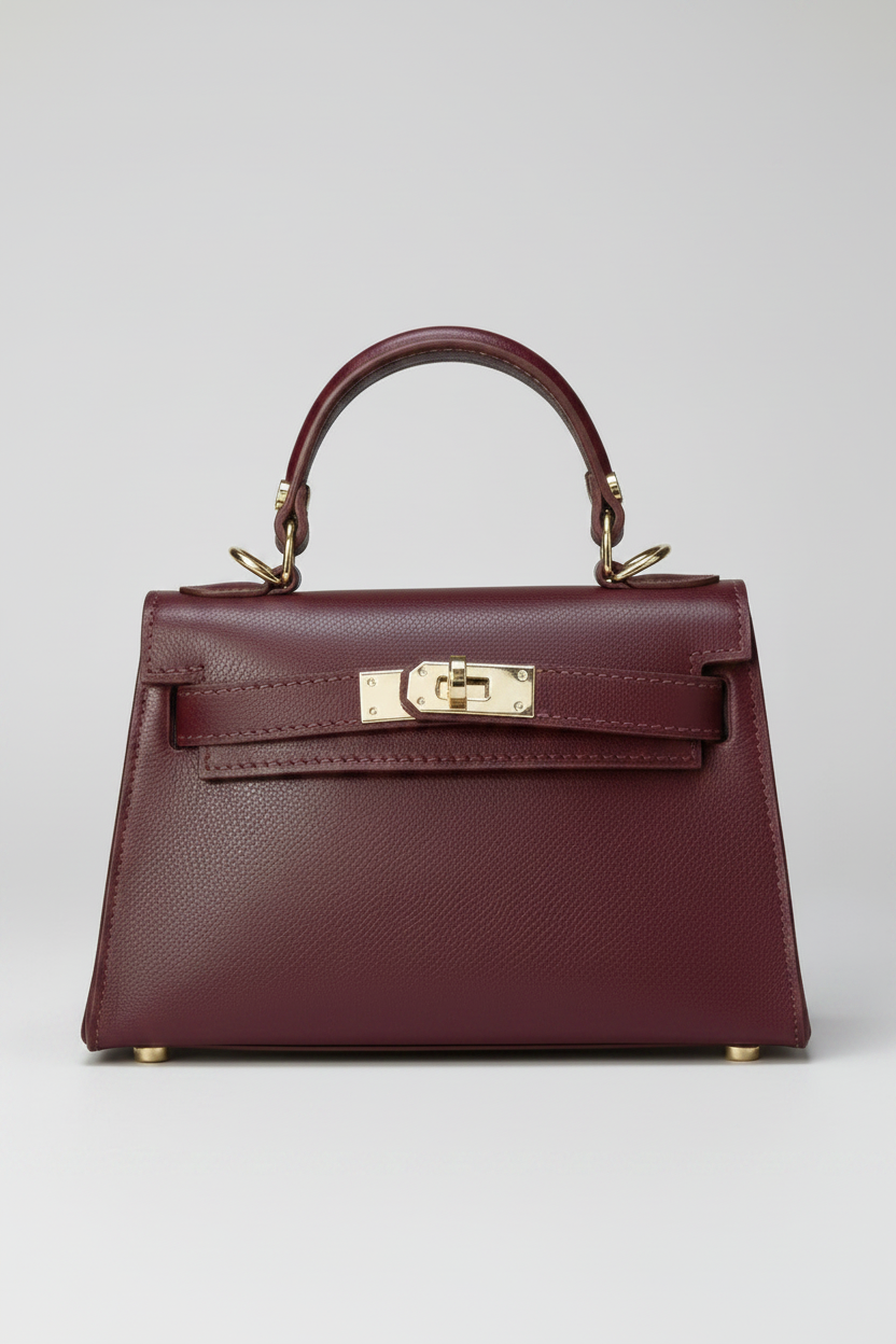 The Mini Kelly-Inspired Epsom Leather Handbag by Clemés