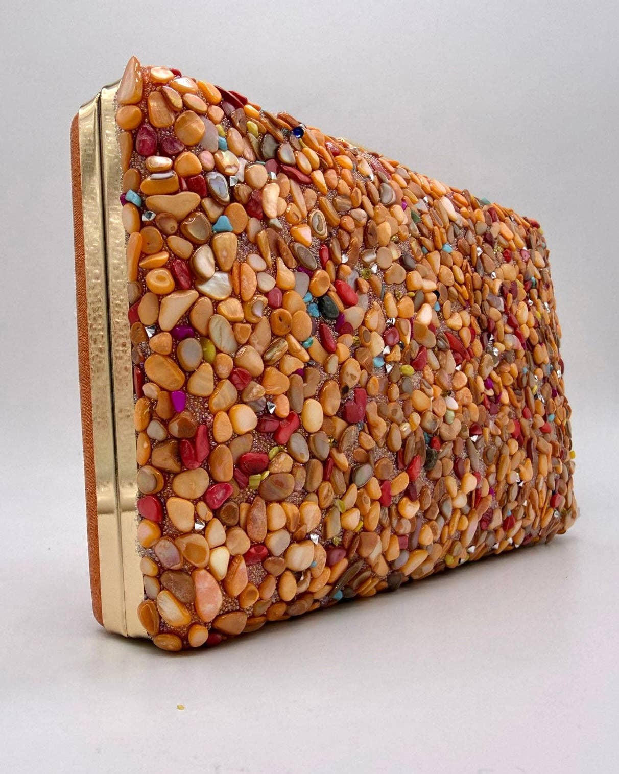 Gemma Natural Stone Box Clutch by Clemés