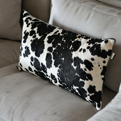 Genuine Cowhide Cushion, Double Sided, Black