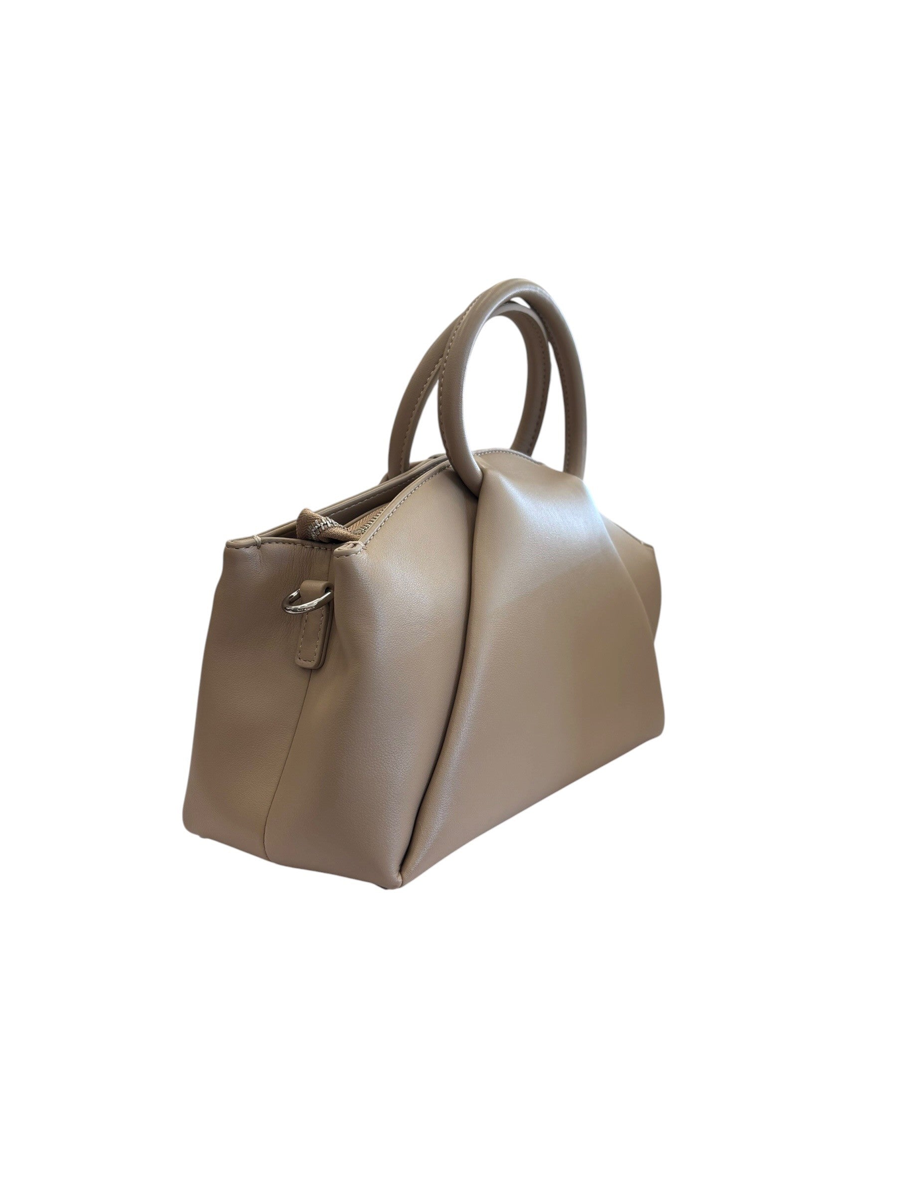 Alix structured leather top-handle bag by Clemés, front view