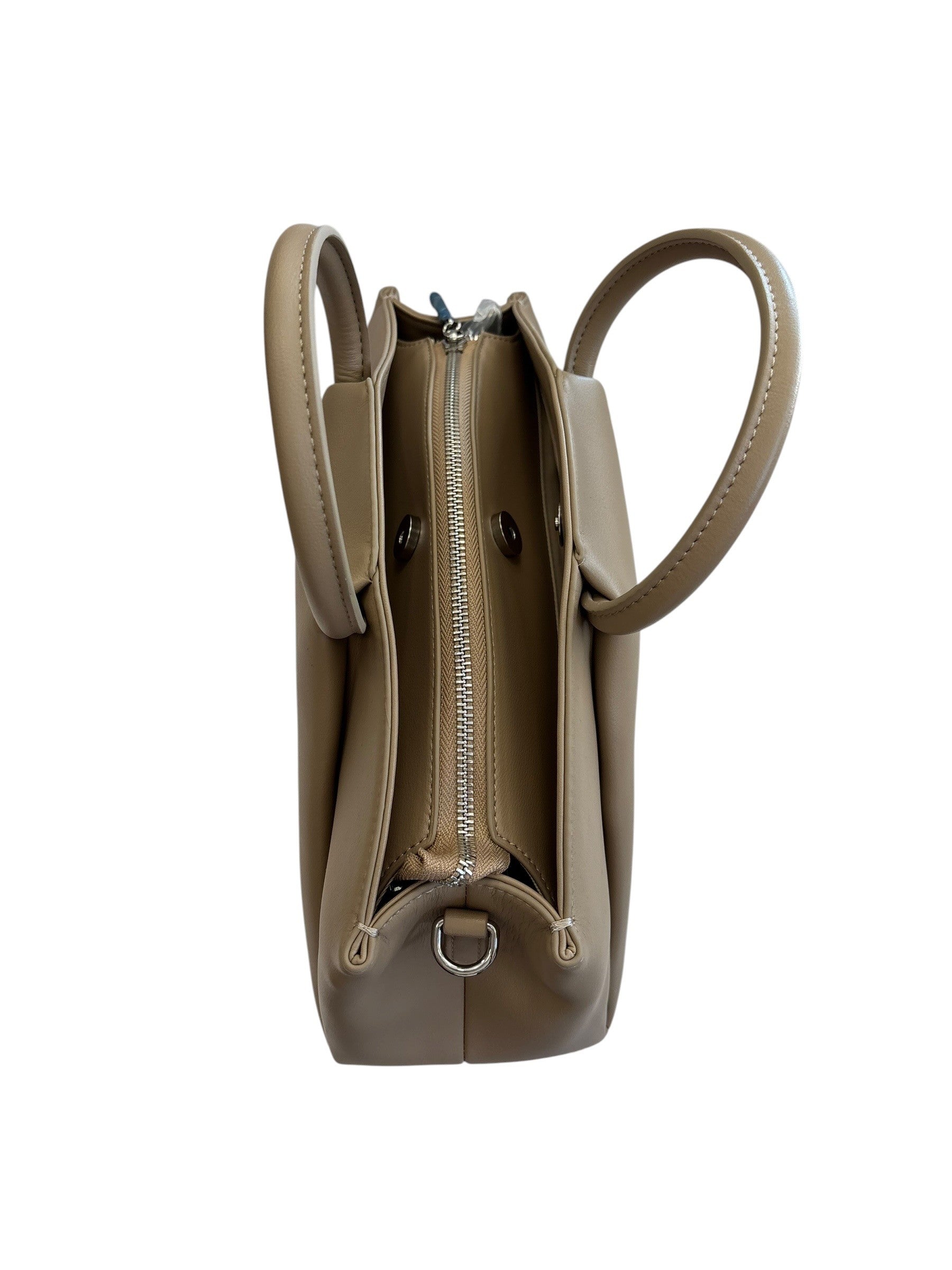 Alix leather top-handle bag by Clemés with removable shoulder strap
