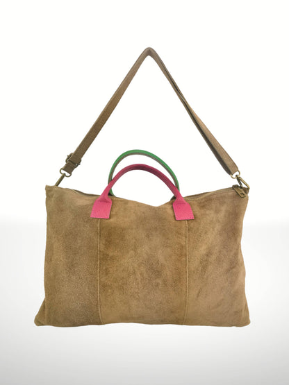 Milano Suede Leather Shoulder Bag & Handbag