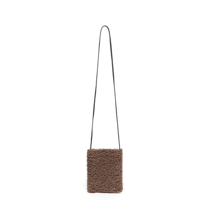 Pia Faux Shearling Phone Crossbody Bag by Clemés