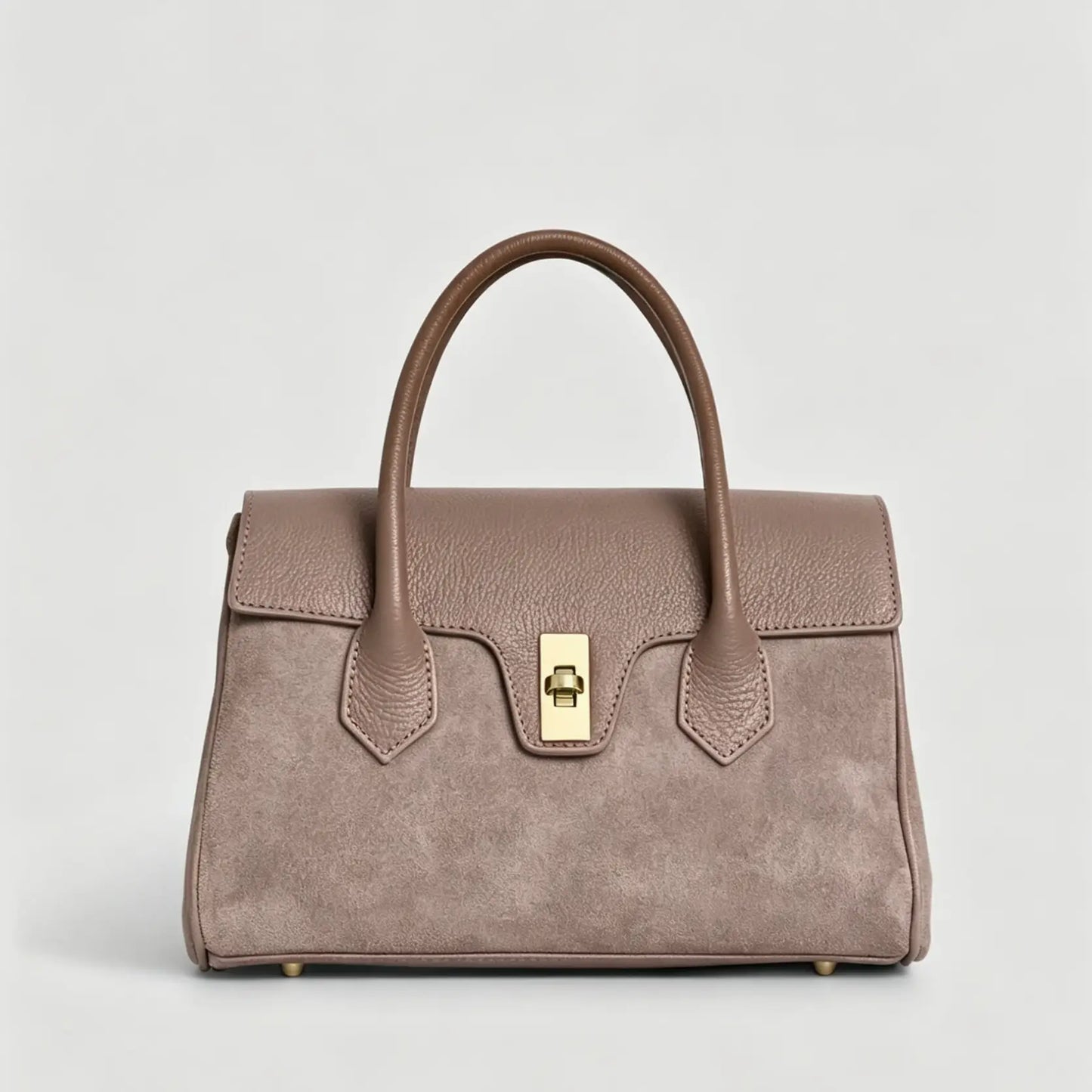Nina Suede & Leather Satchel Bag by Clemés
