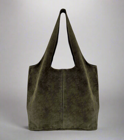 Giannina Suede Leather Shoulder Bag