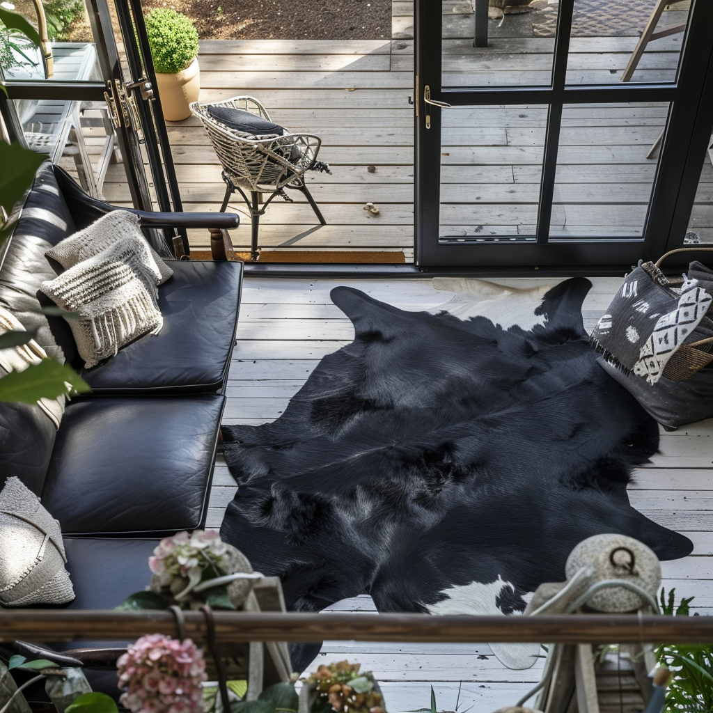 Natural Brazilian Cowhide, Black