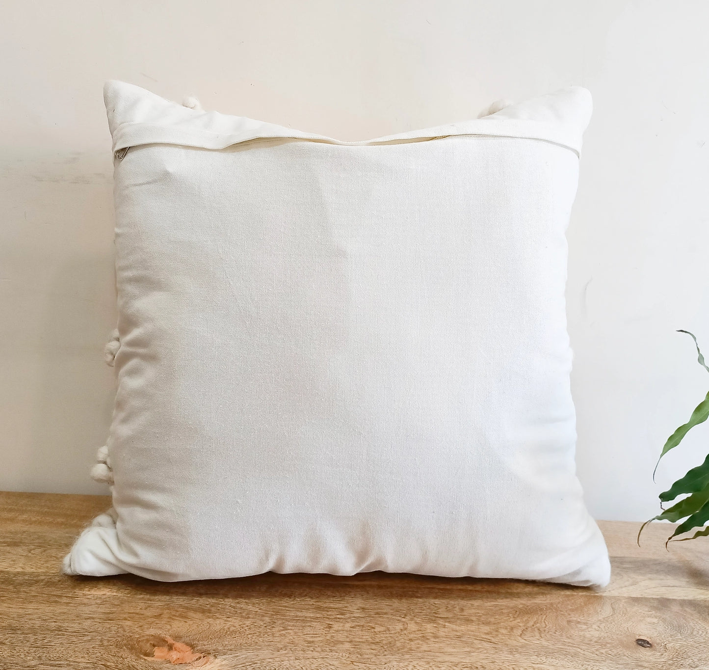 Zig Zag Natural Wool Cushion 50 x 50 cm