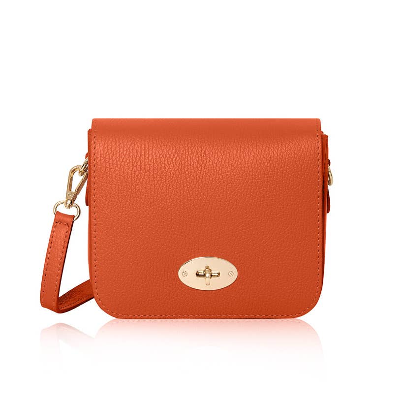 Chiara Genuine Leather Crossbody Bag with Metal Clasp by Clemés