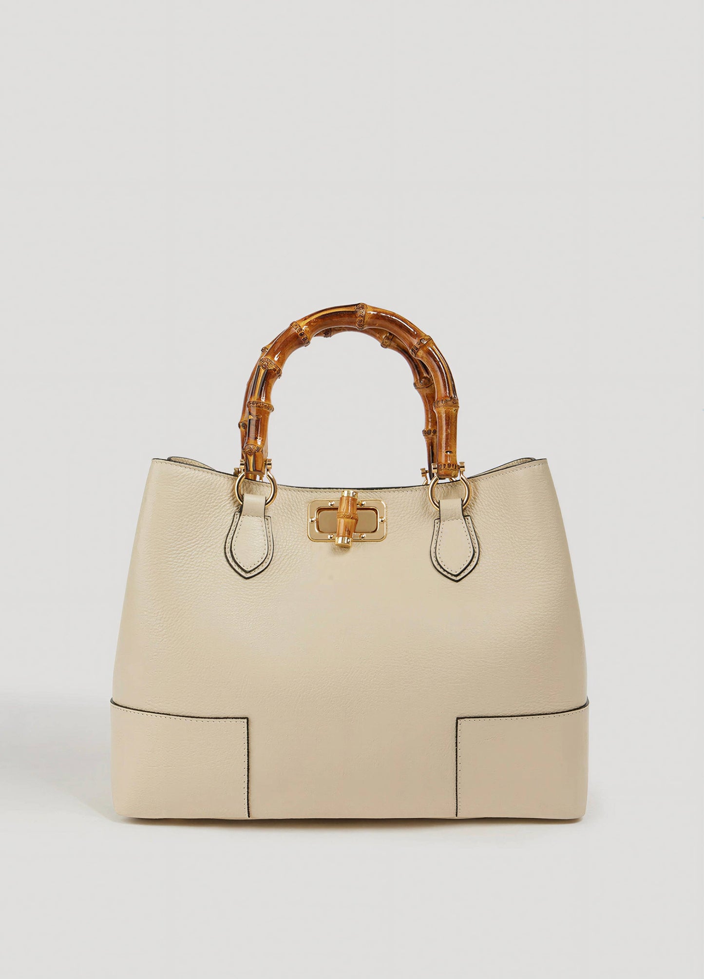 Ginevra Bamboo-Handle Leather Bag by Clemés