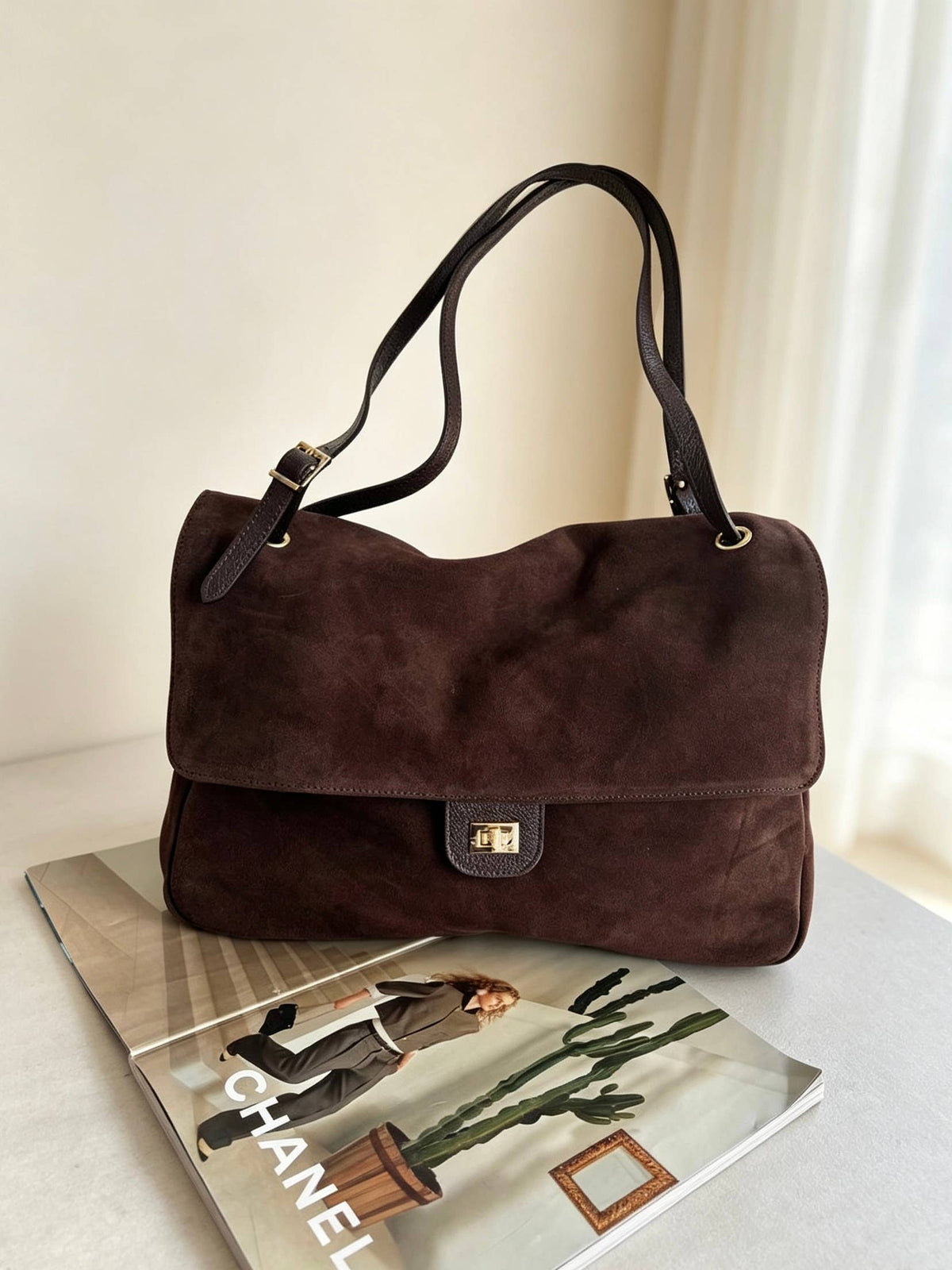 Louise XL Suede Shoulder Bag by Clemés