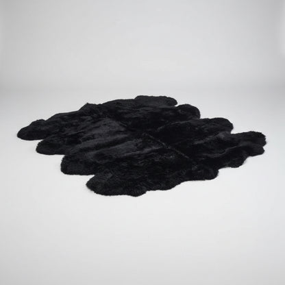 Octo Sheepskin Rug & Throw, XX-Large, L200 x W180 cm, Black