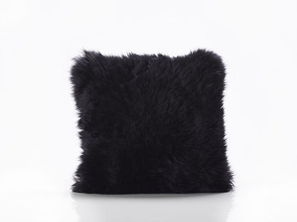 Natural Premium New Zealand Sheepskin Cushion 40 x 40 cm, Black