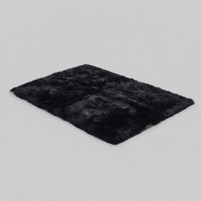 Natural Premium Sheepskin Rectangular Rug, X-Large, W120 x L180 cm, Black