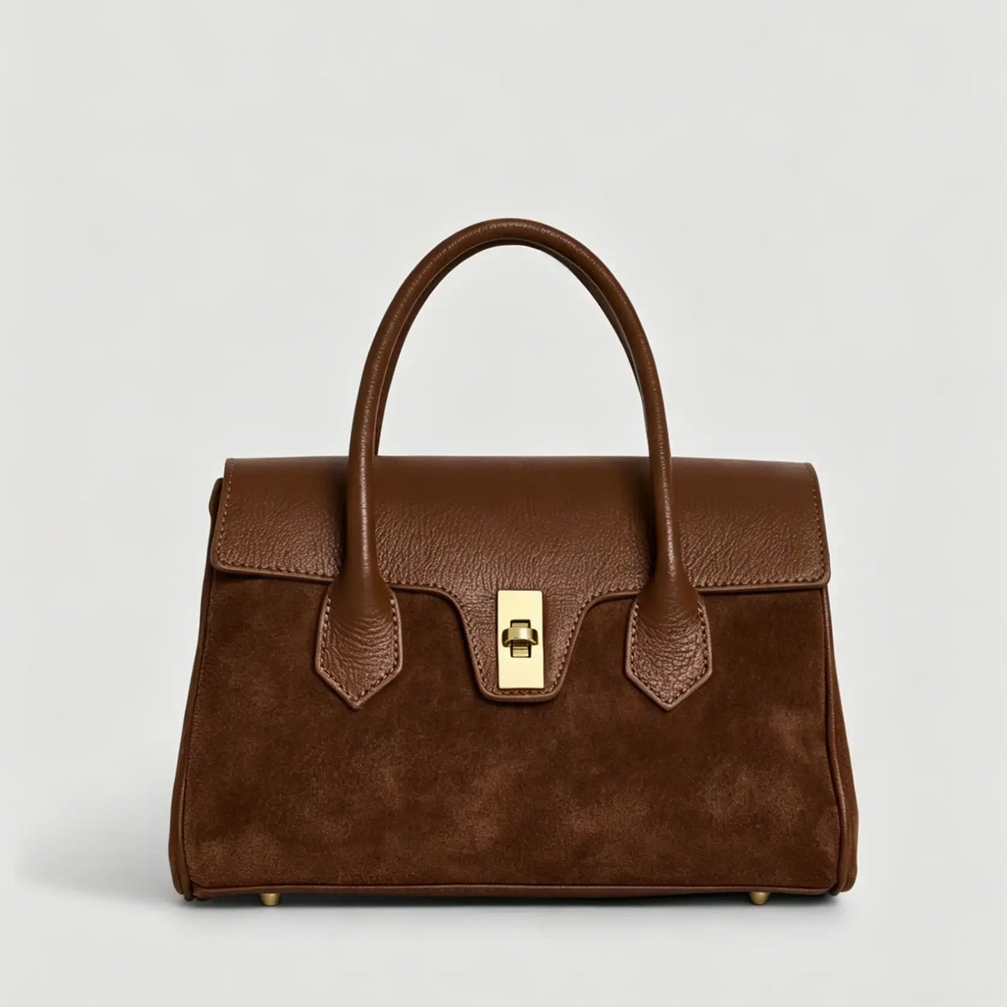 Nina Suede & Leather Satchel Bag by Clemés