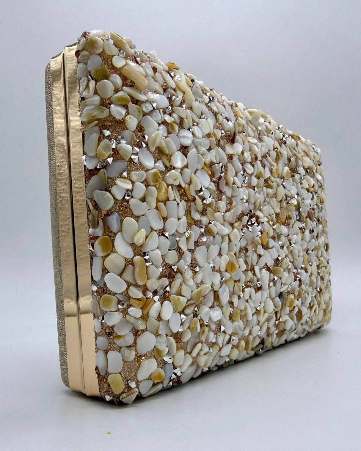 Gemma Natural Stone Box Clutch by Clemés