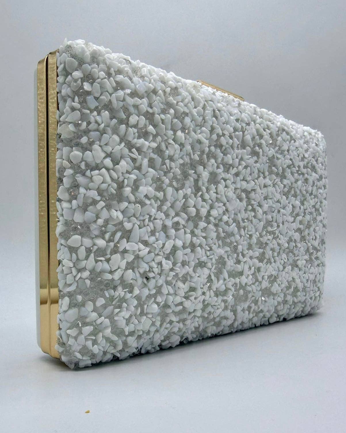 Gemma Natural Stone Box Clutch by Clemés