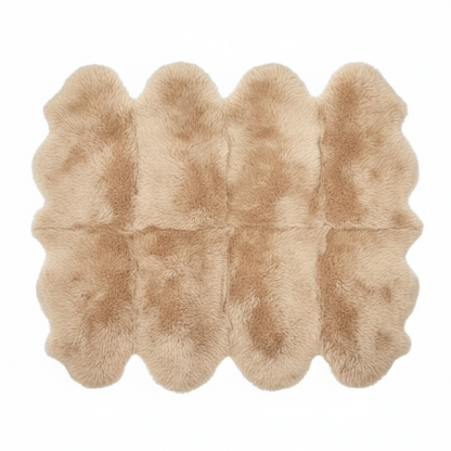 Natural Premium New Zealand Sheepskin Rug & Throw, Octo, L180 x W180 cm (3 Colours)