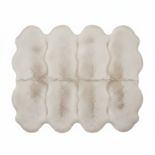Natural Premium New Zealand Sheepskin Rug & Throw, Octo, L180 x W180 cm (3 Colours)