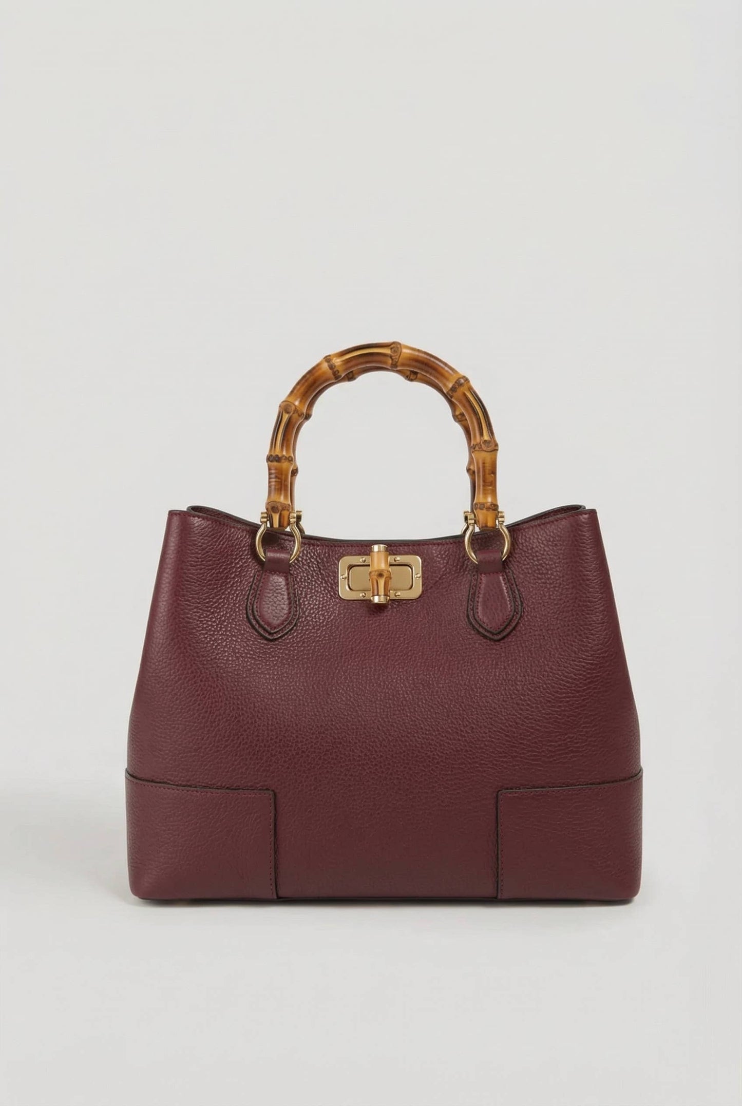 Ginevra Bamboo-Handle Leather Bag by Clemés