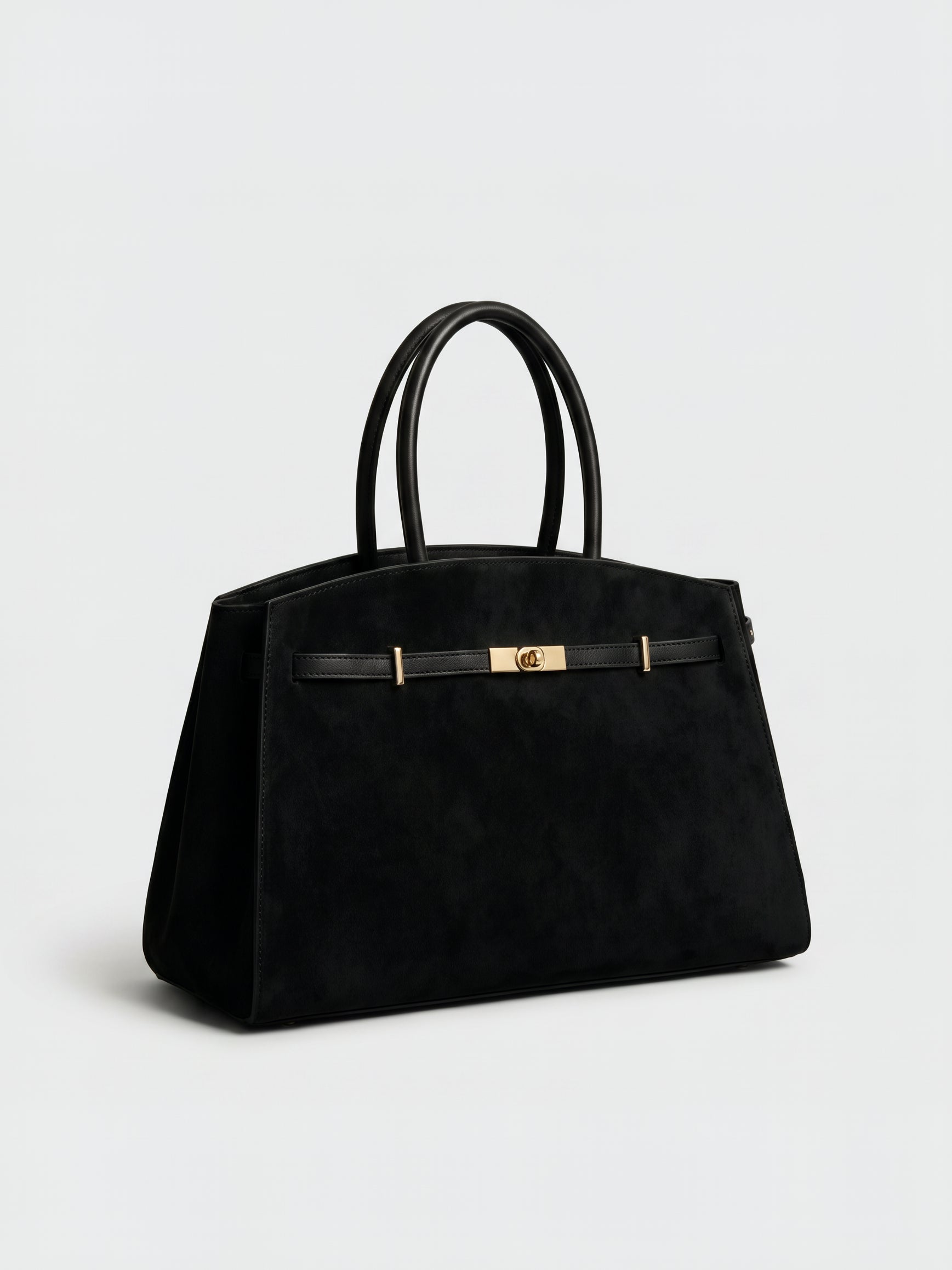 Coco Suede Tote by Clemés — Black