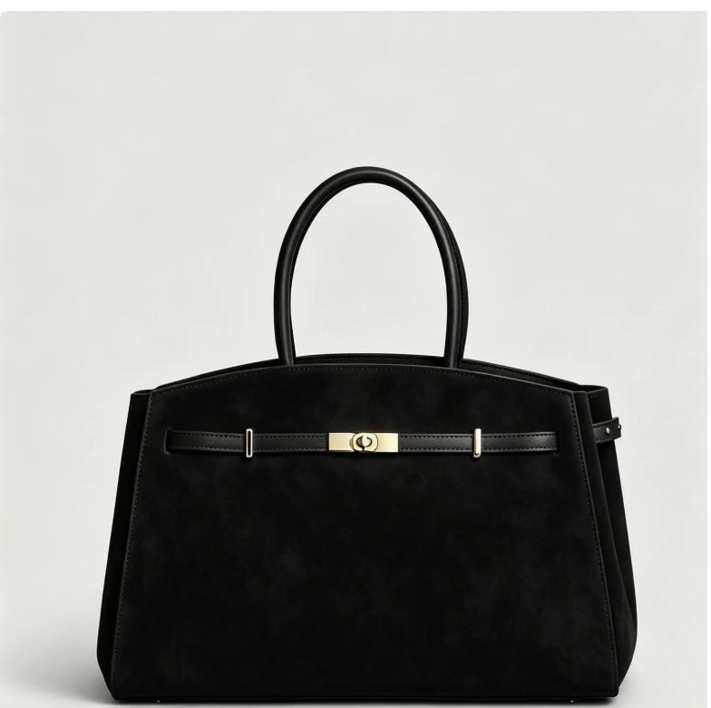 Coco Suede Tote by Clemés — Black