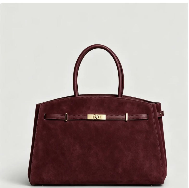 Coco Suede Tote by Clemés — Burgundy