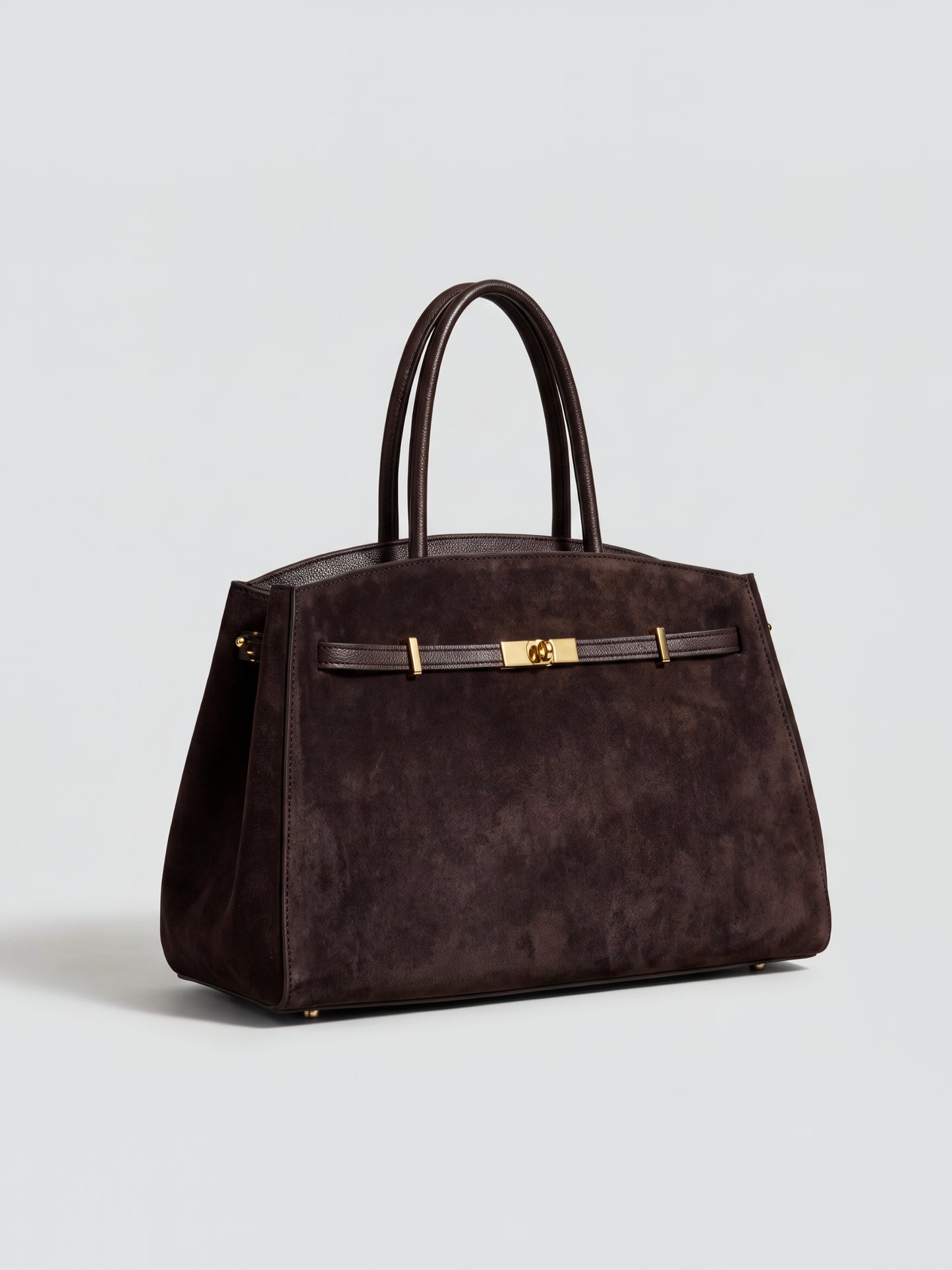 Coco Suede Tote by Clemés — Dark Brown