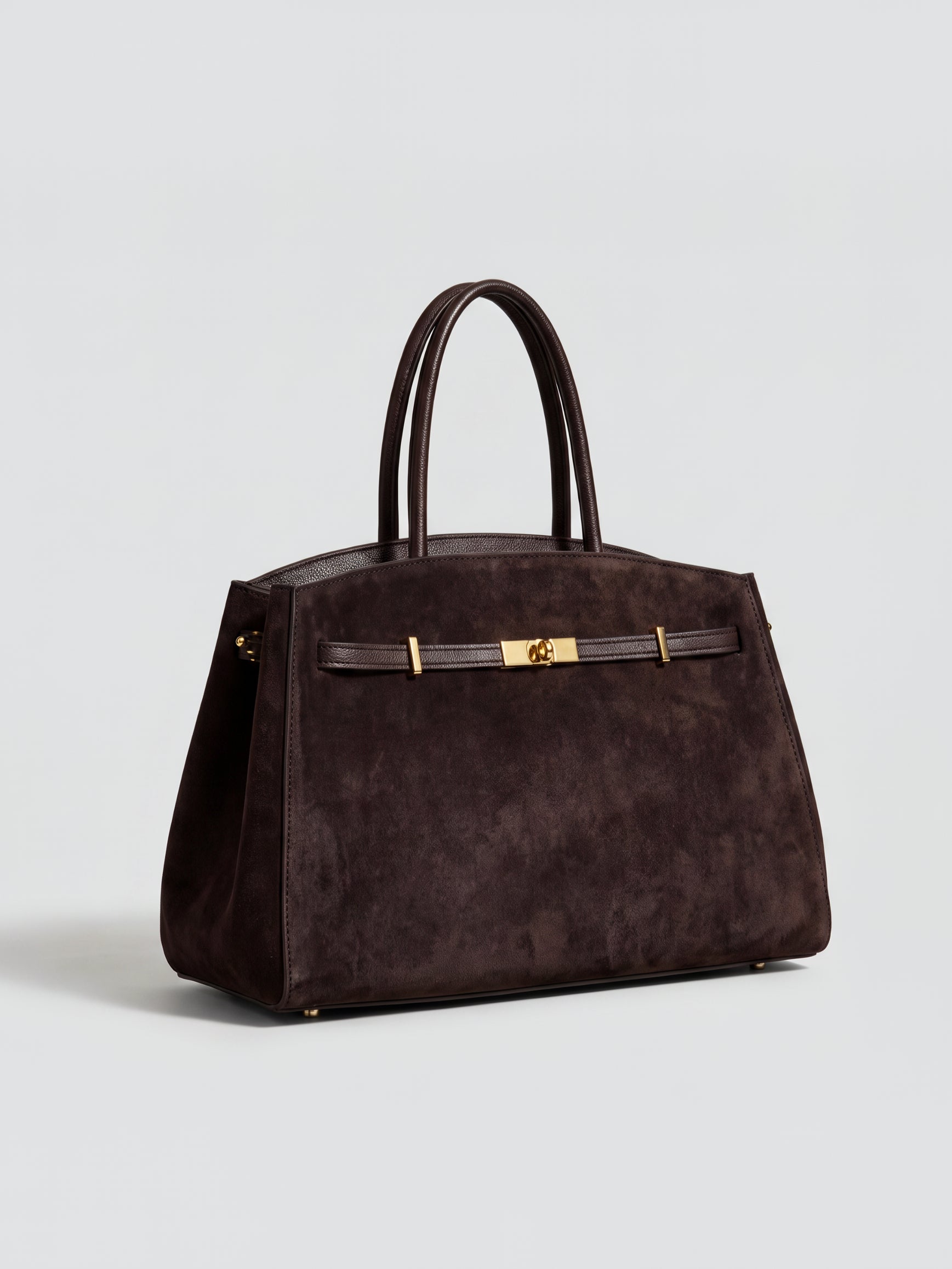 Coco Suede Tote by Clemés — Dark Brown