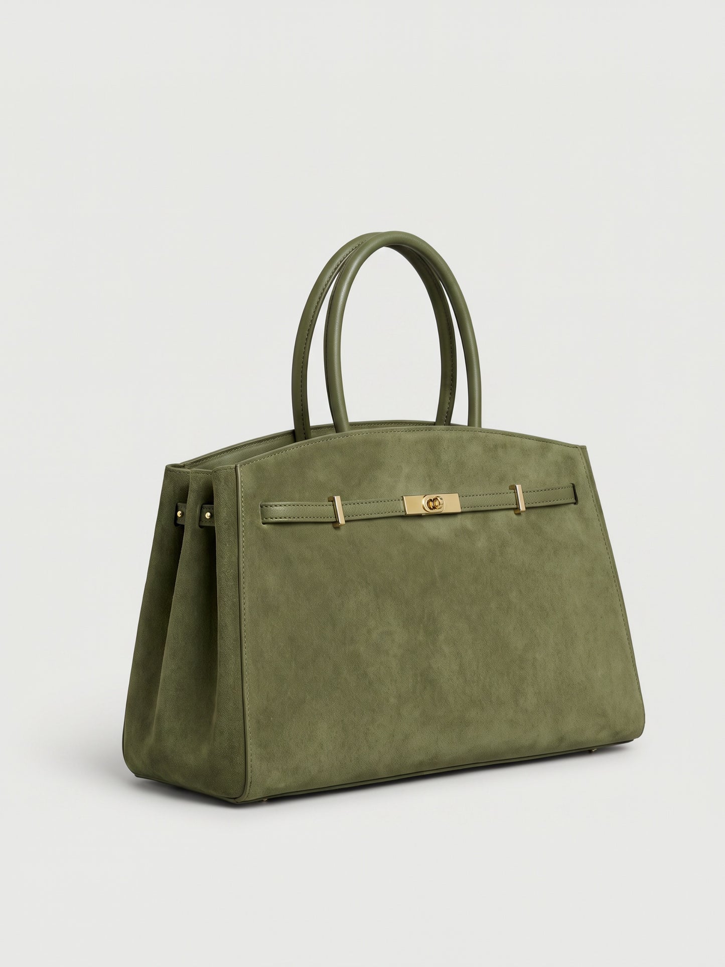 Coco Suede Tote by Clemés — Olive