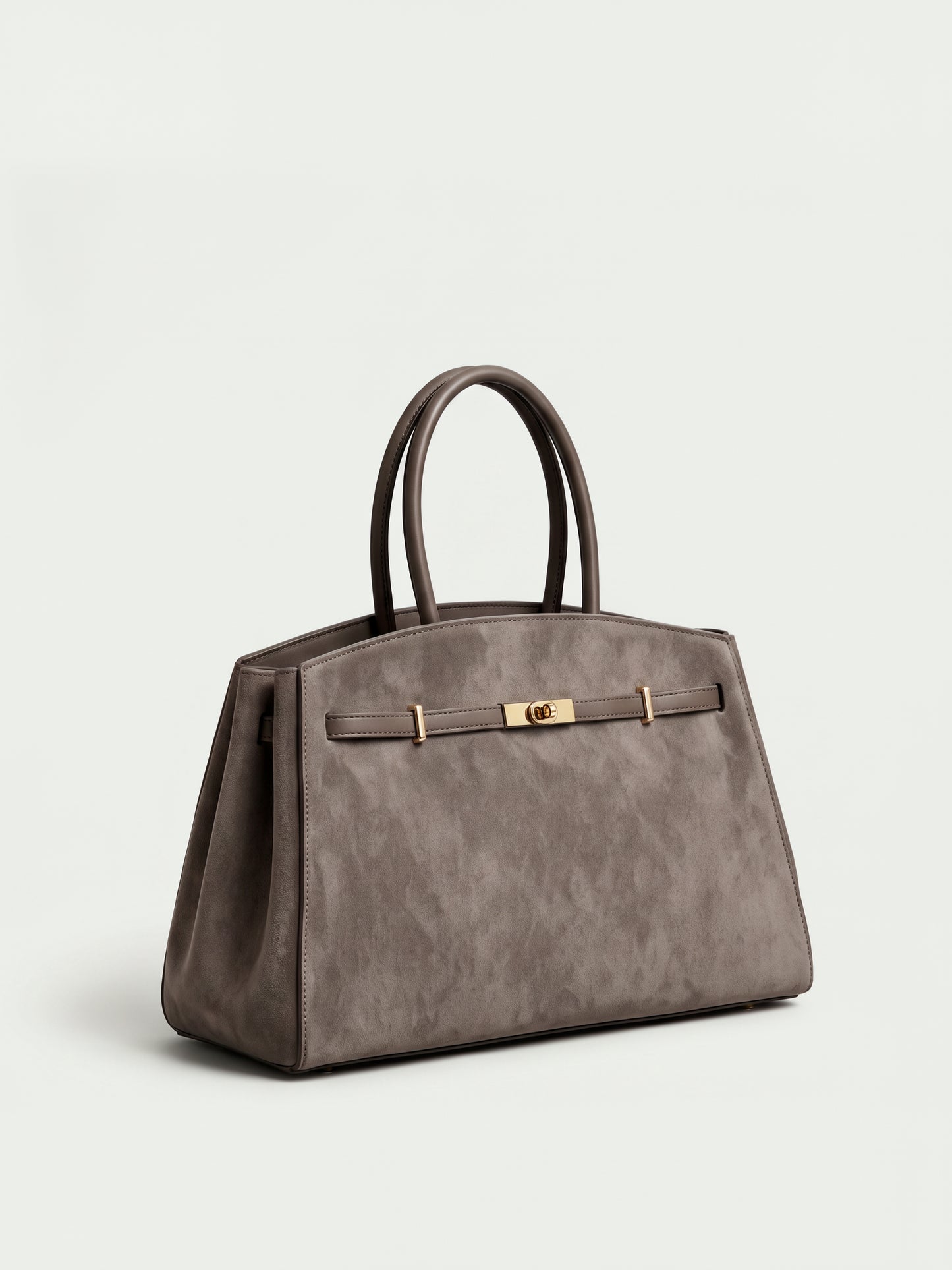 Coco Suede Tote by Clemés — Taupe