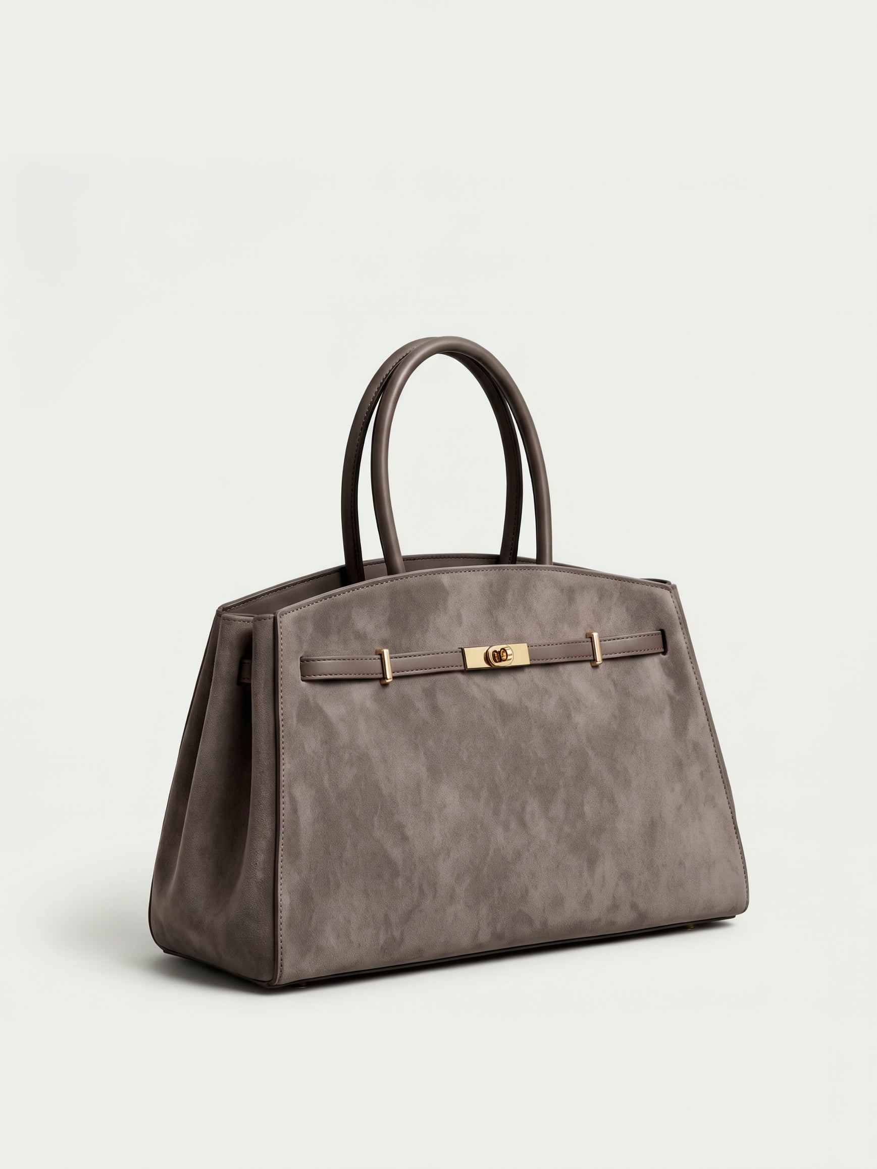 Coco Suede Tote by Clemés — Taupe