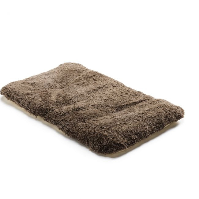 Curly Wool Pet Mat, Brown, Medium 89x56cm