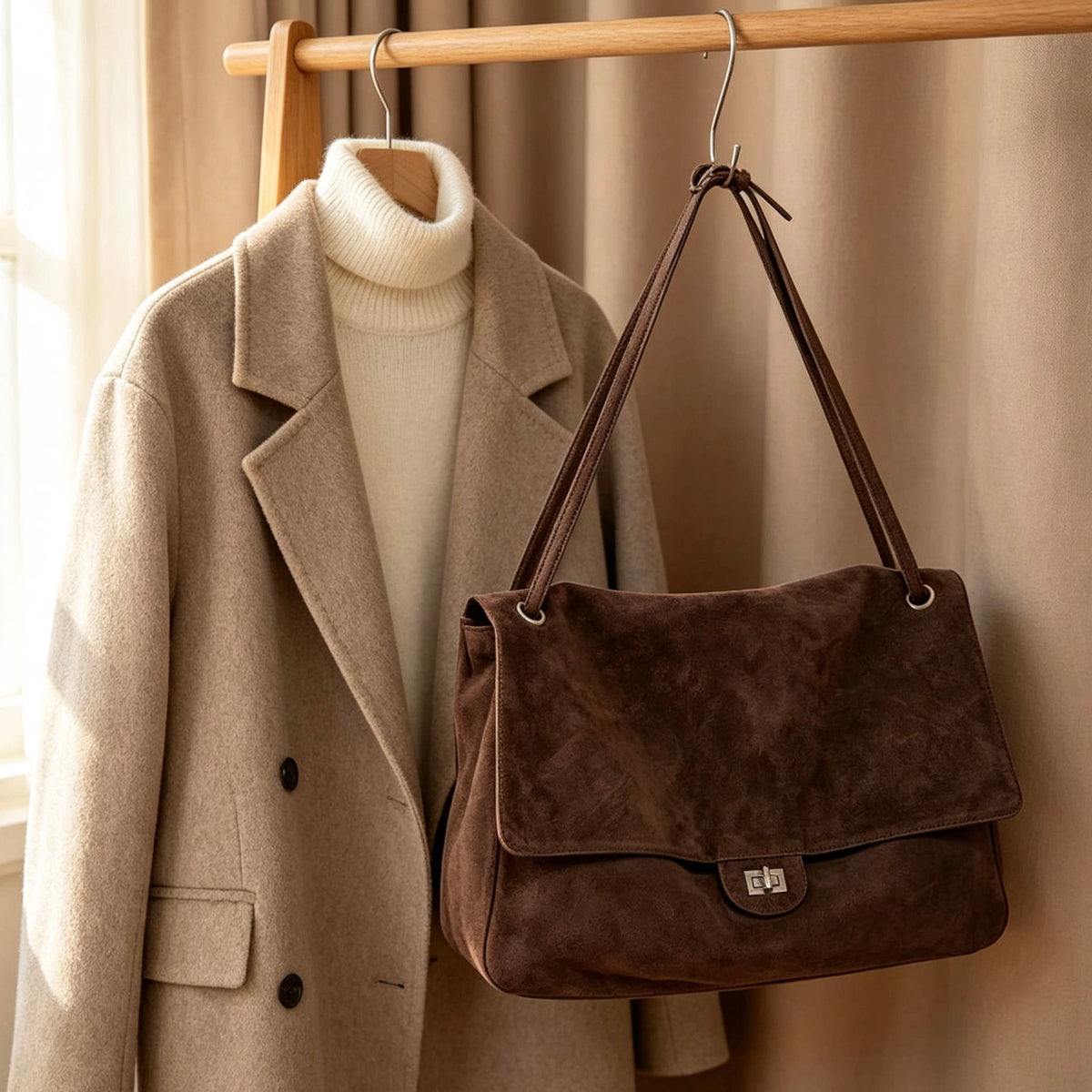 Louise XL Suede Shoulder Bag by Clemés