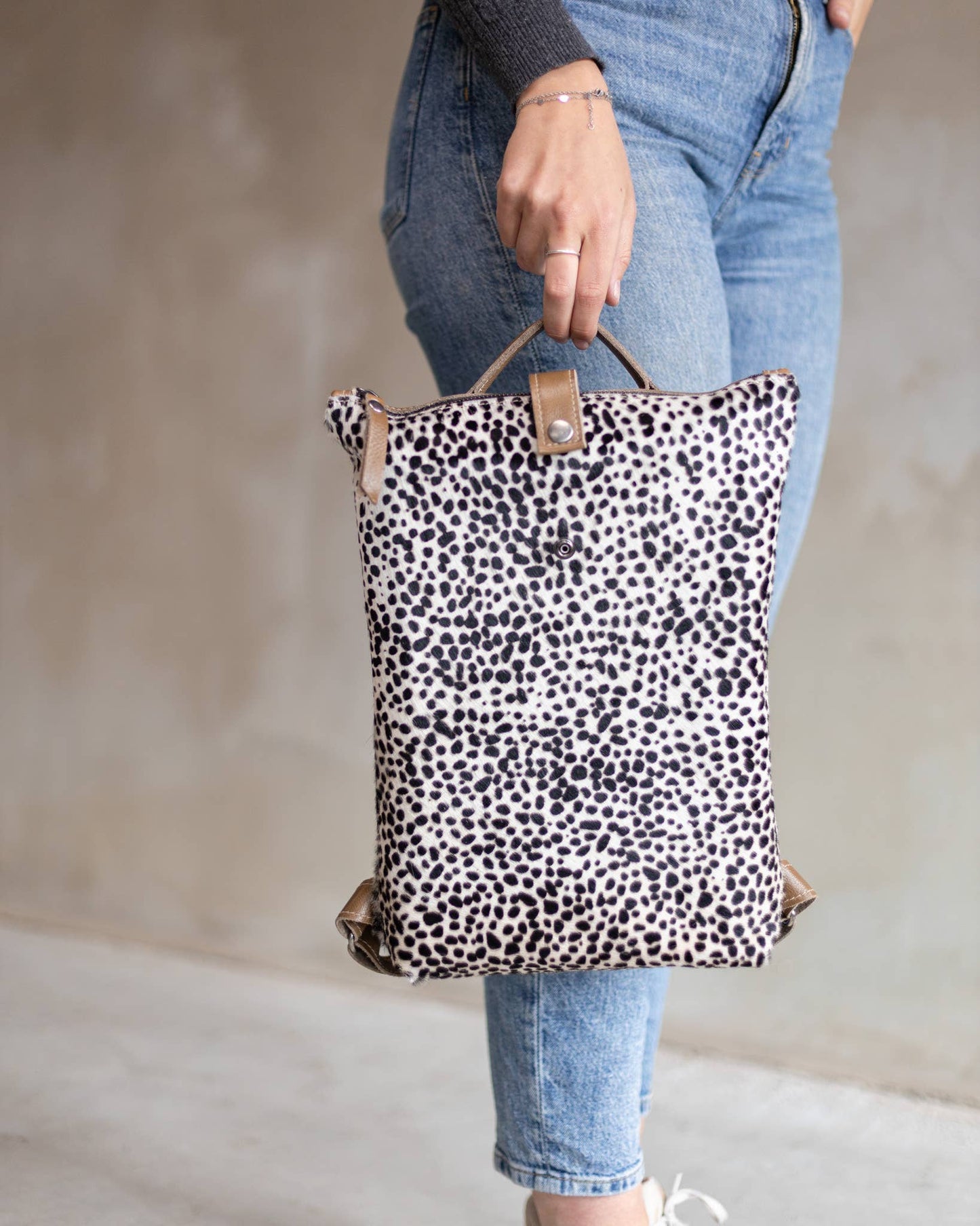Sandra Cowhide & Leather Backpack by Clemés