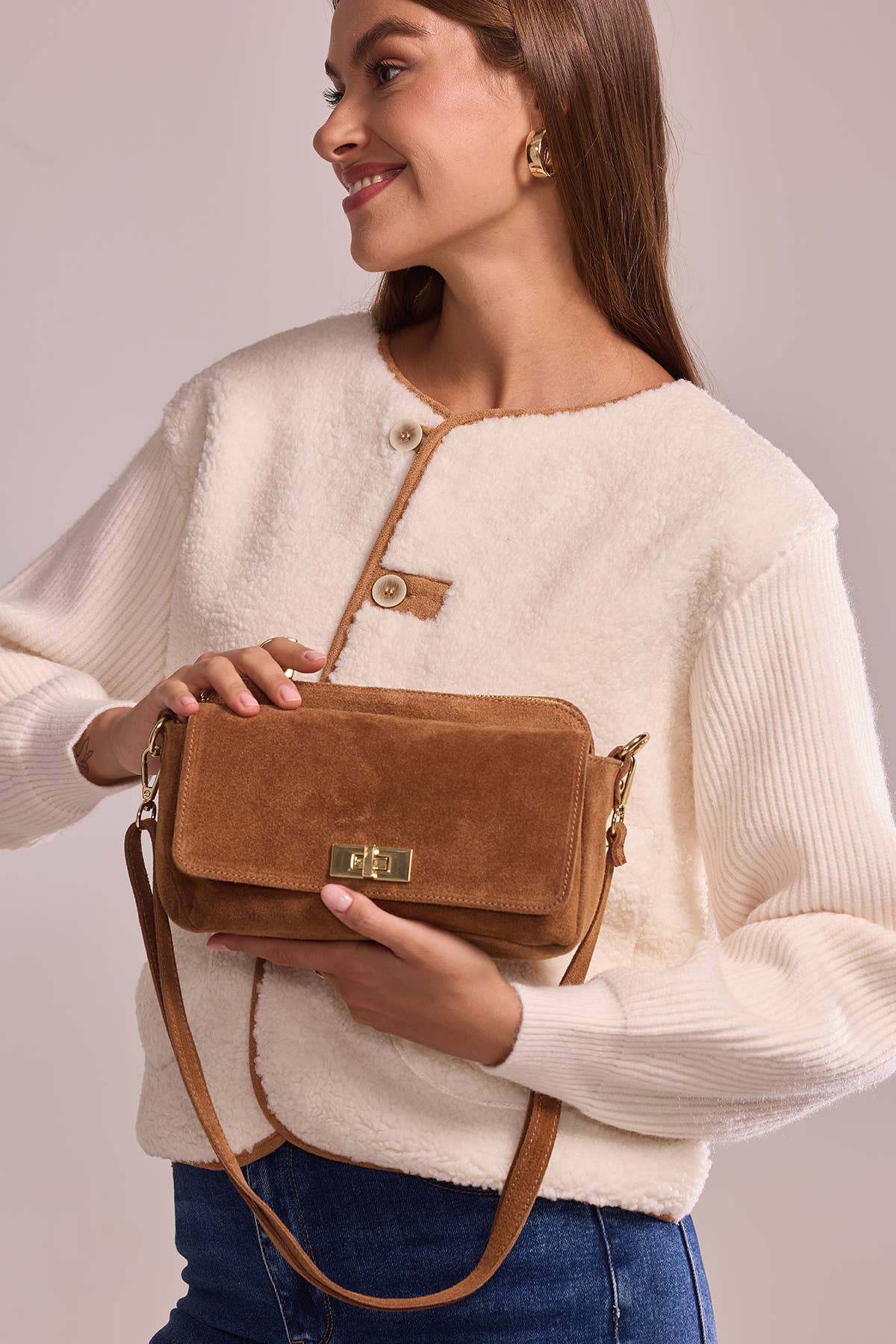 Iliane Suede Bag