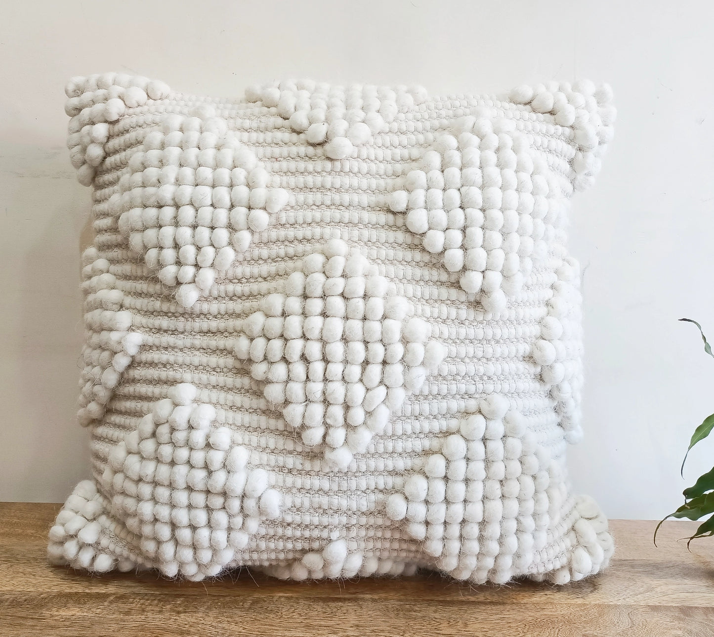 Diamond Natural Wool Cushion 50 x 50 cm