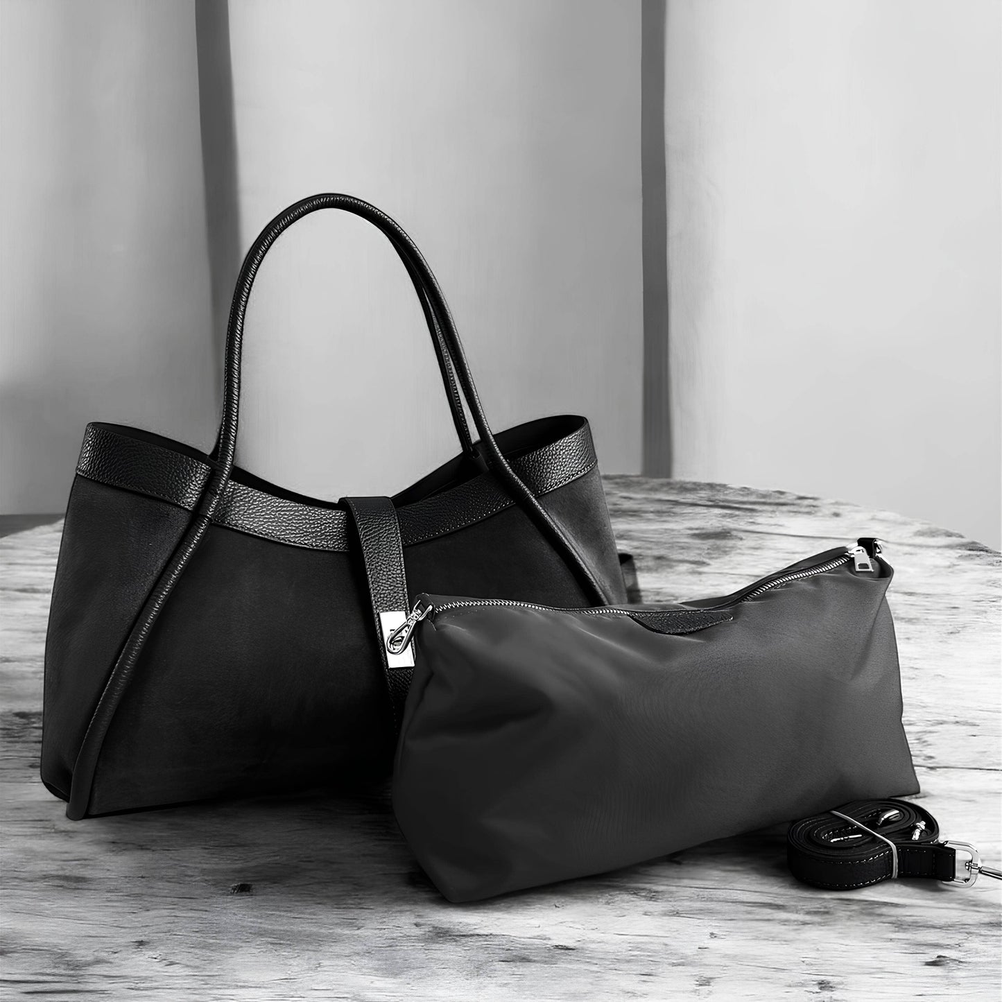 Bianca Suede Handbag by Clemés