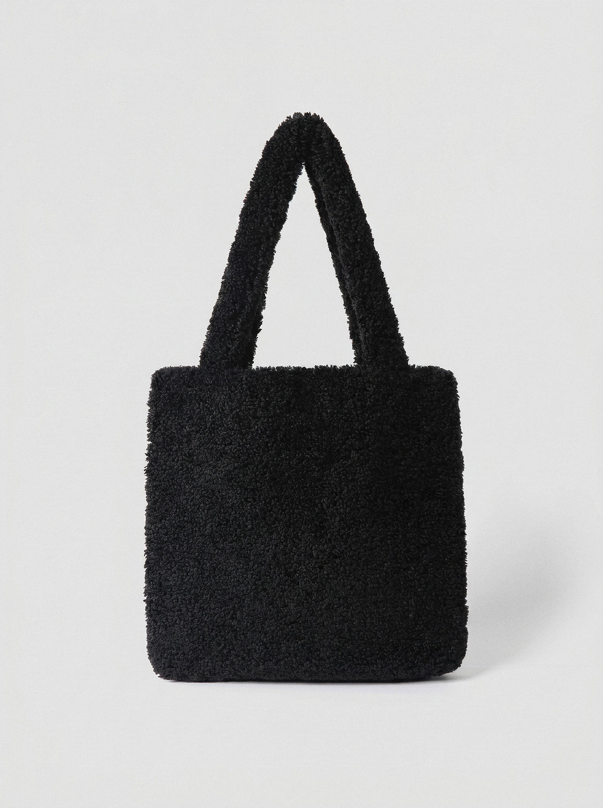 Delphine Faux Shearling Tote Shoulder Bag by Clemés
