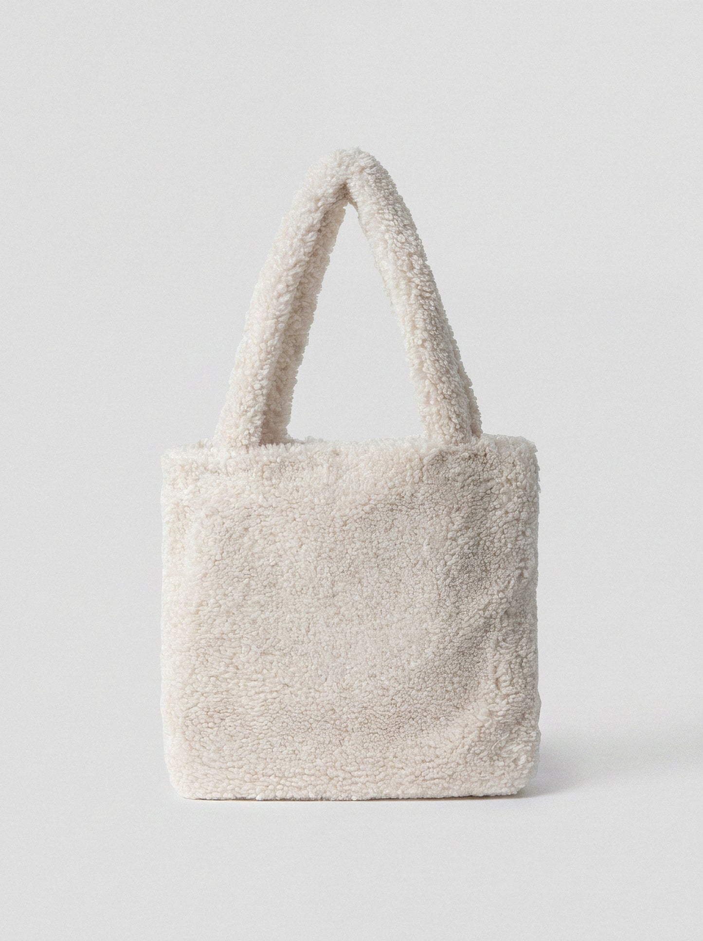 Delphine Faux Shearling Tote Shoulder Bag by Clemés