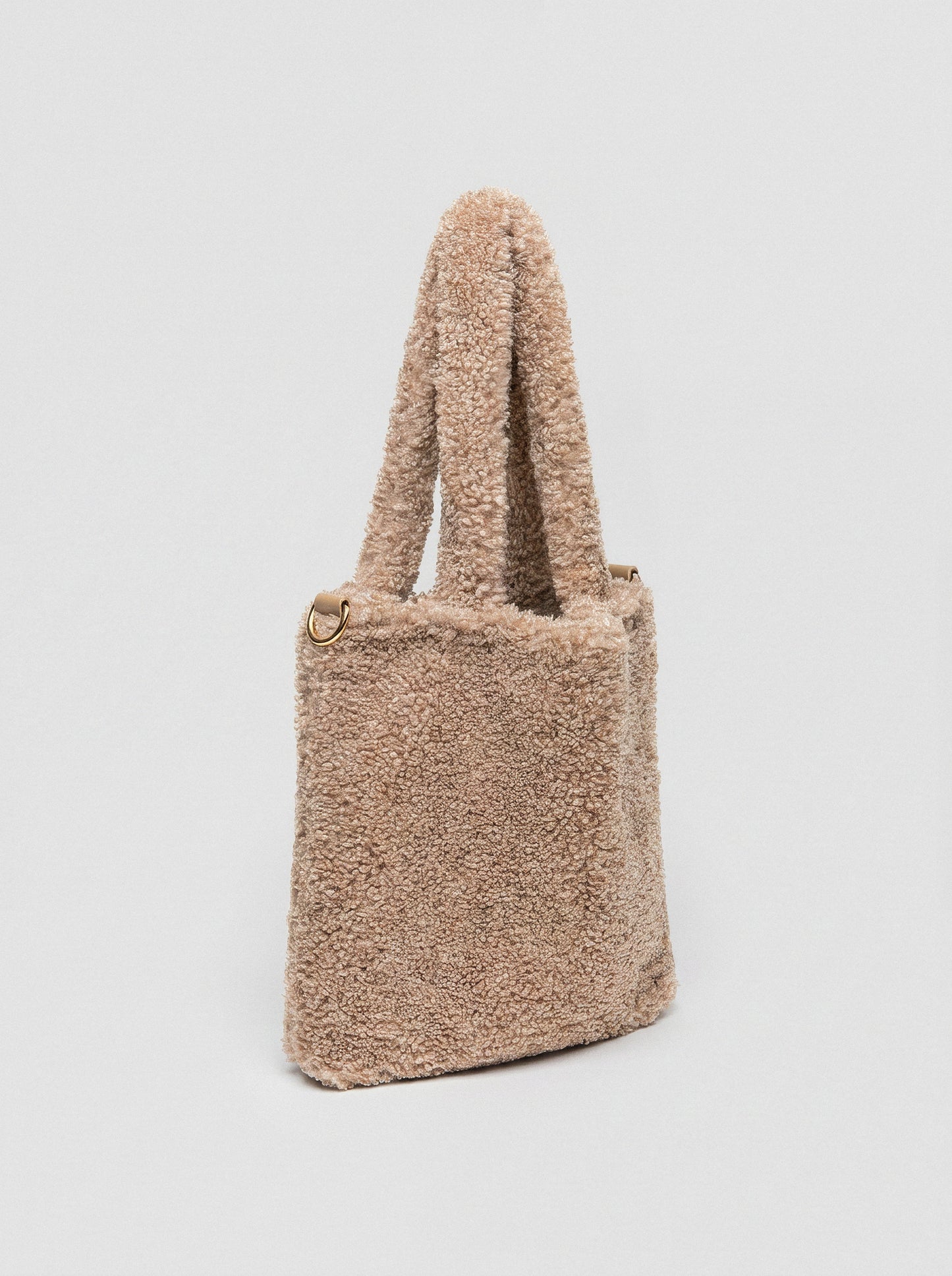 Delphine Faux Shearling Tote Shoulder Bag by Clemés