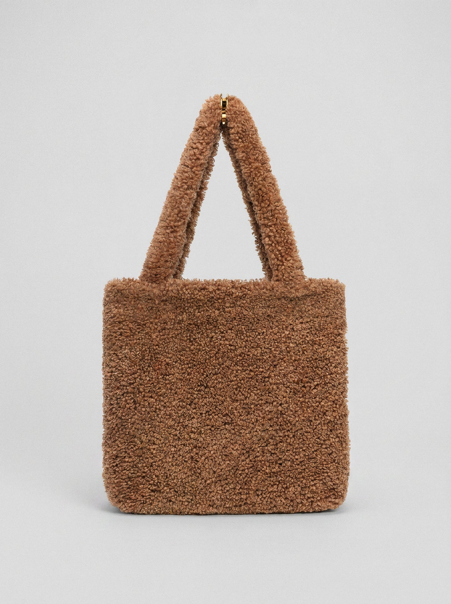 Delphine Faux Shearling Tote Shoulder Bag by Clemés