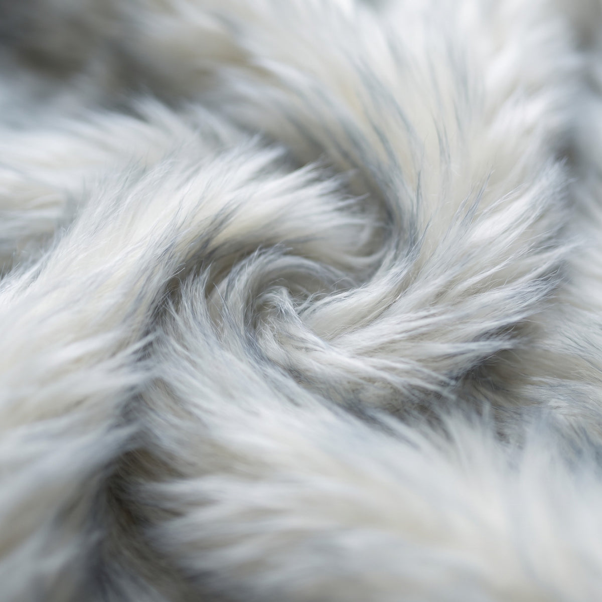Close-up of the soft Grey Mist coloured New Zealand sheepskin wool