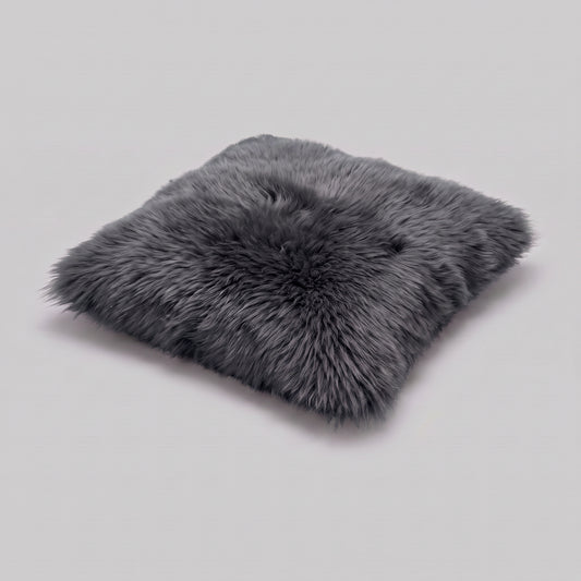 Double-Sided Sheepskin Cushion in Dover